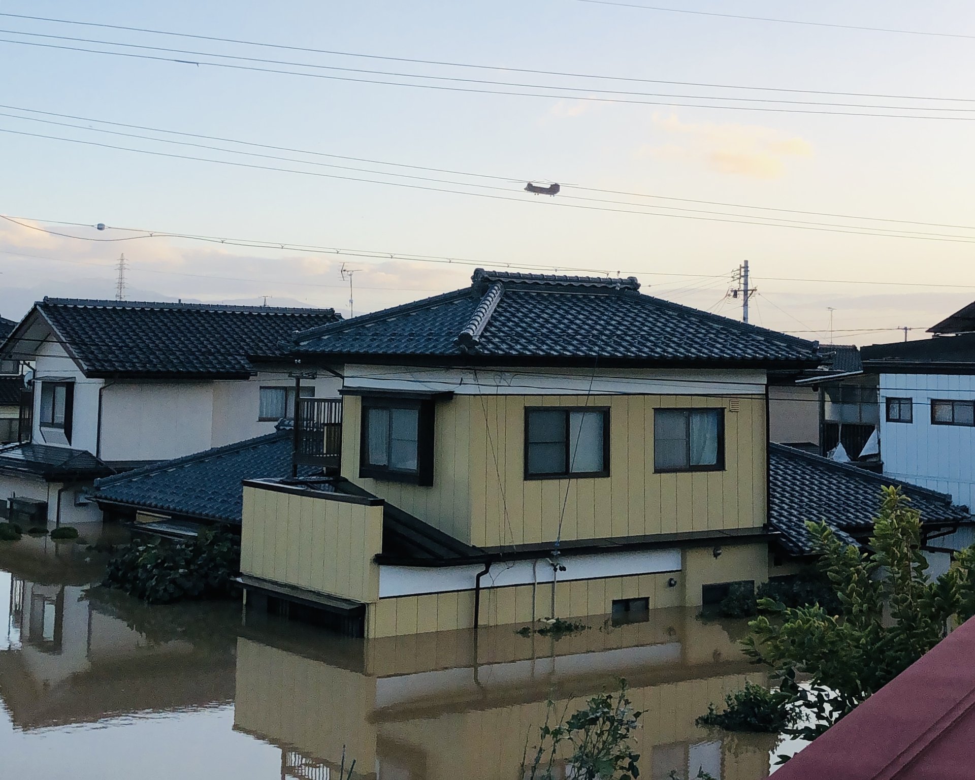 牛久市・龍ケ崎市 浸水した住宅街 イメージ