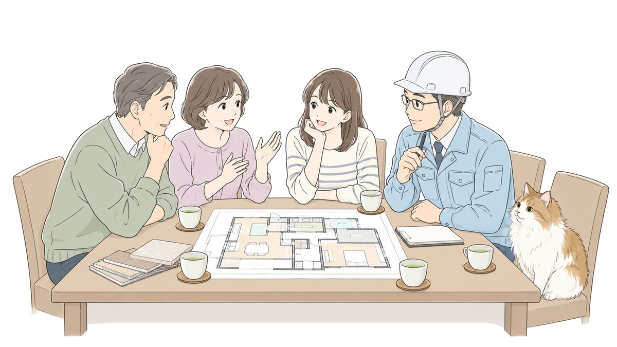 間取りの相談は、図面を見ながら