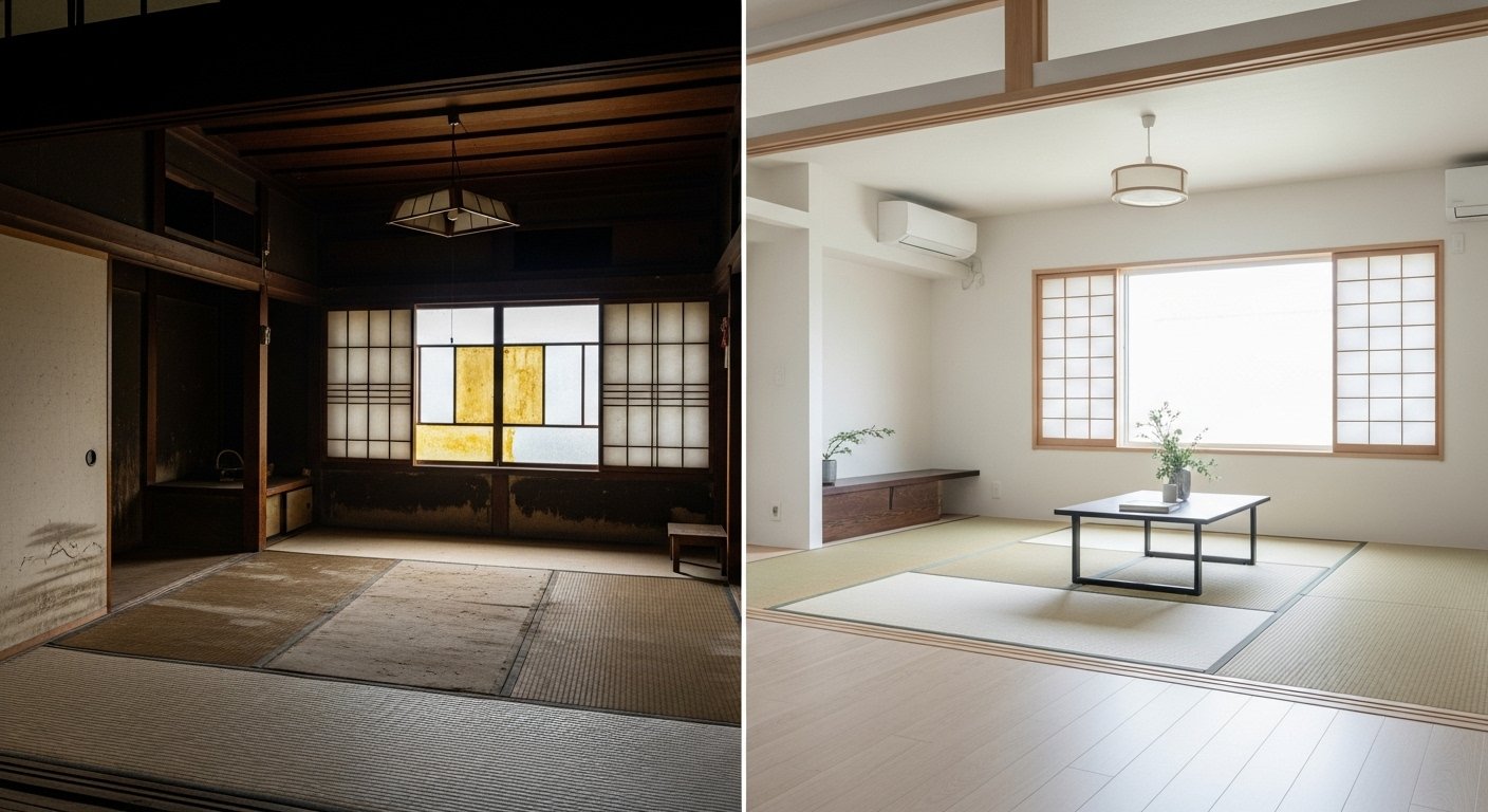 相続した中古住宅の再生前と再生後