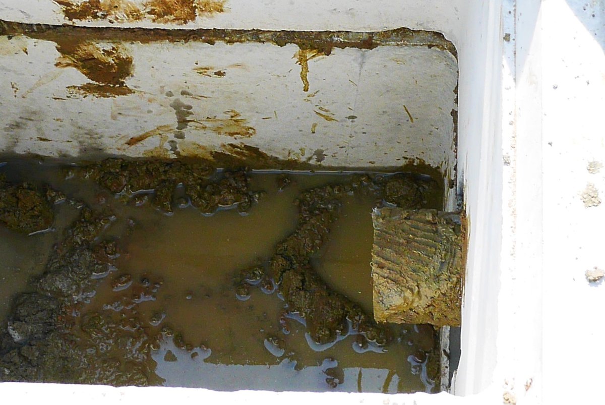 泥水が残った箇所