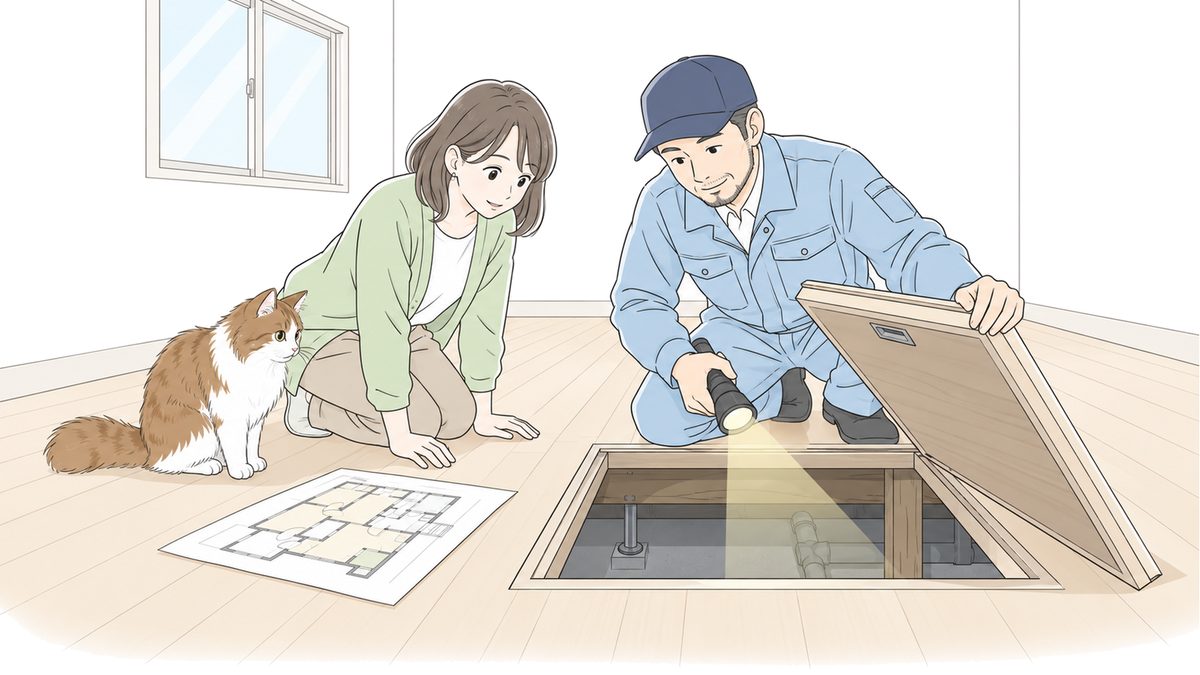 購入前に、床下の状態を確認