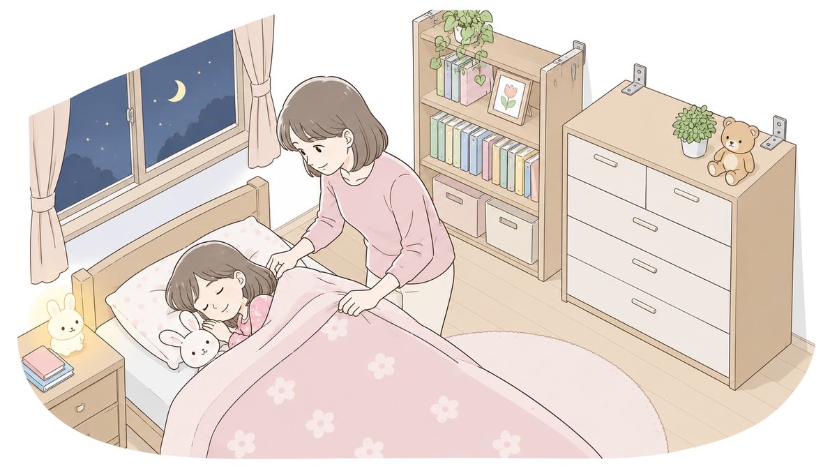 寝室の家具固定など、身近な備えから